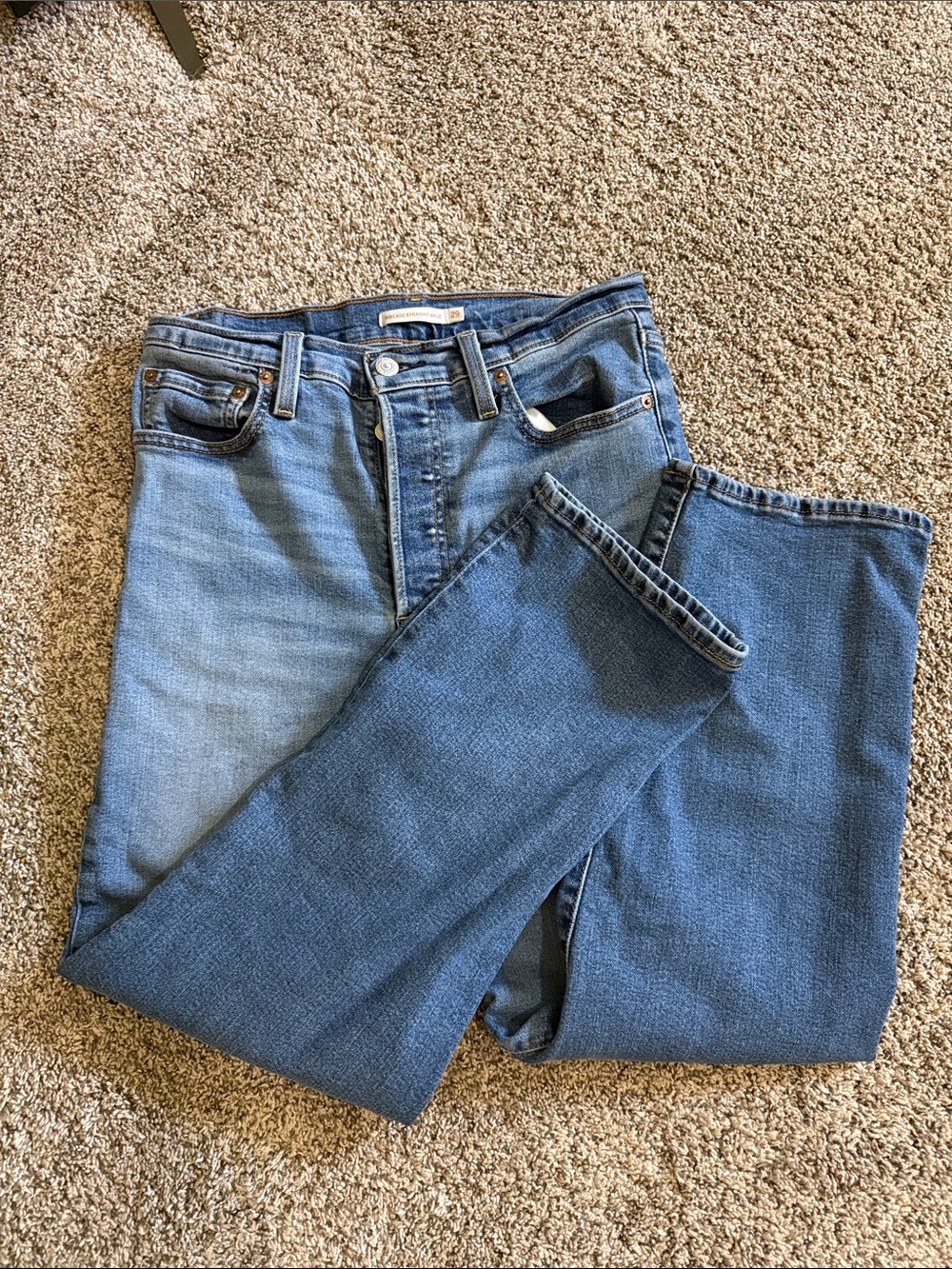 Levi's Ribcage Straight Ankle Blue Straight-Leg Jeans